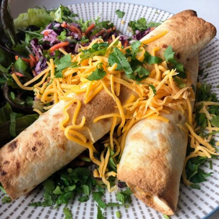 Taquitos scrambled tofu
