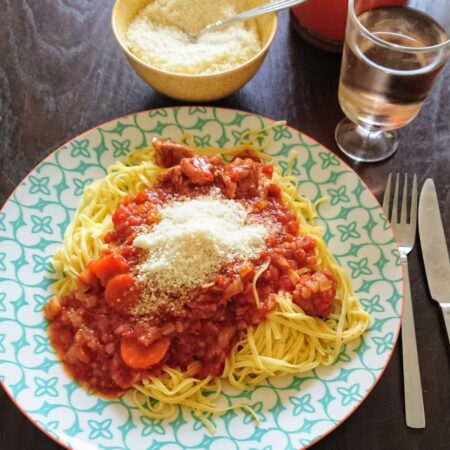 Spaghettisaus- beperkte voorraad